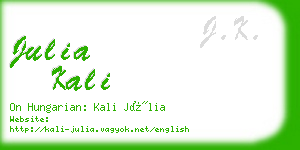 julia kali business card